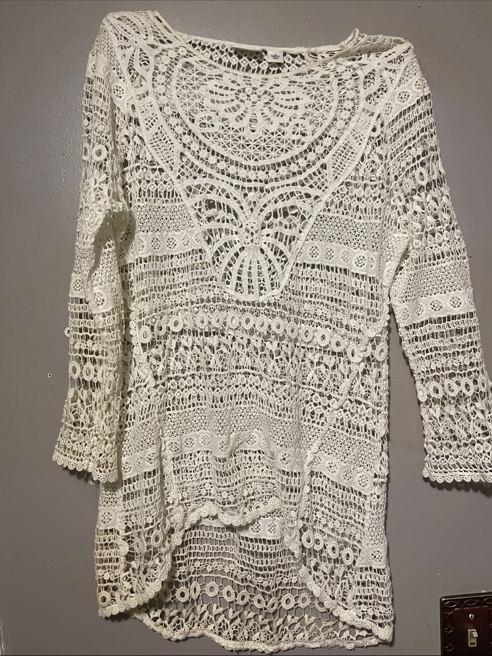 Cato White Crochet Lace Camisole Top